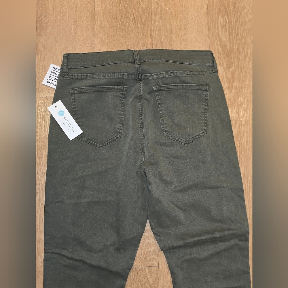 Pistola Olive Green Womens Pants, 32, New With Tags - Picture 6 of 6